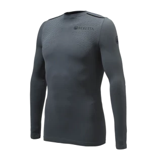 Camiseta Térmica Beretta Seamless Flash Manga Longa Cinza