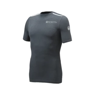 Camiseta Térmica Beretta Seamless Flash Manga Curta Cinza